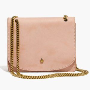 Madewell Chain Crossbody Leather Bag Pink